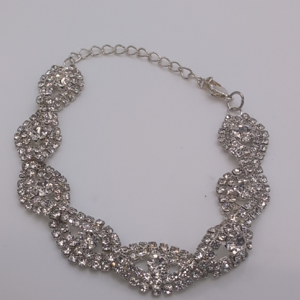 Elegant Silver Crystal Bracelet
